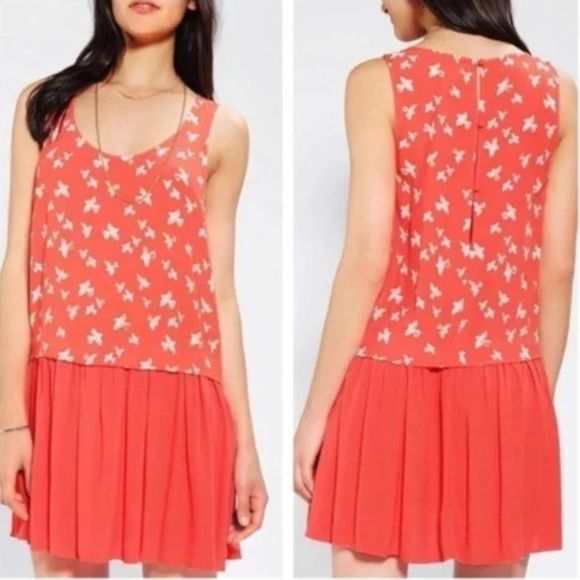 Urban Outfitters Dresses & Skirts - Cooperative Bird Print Dress Orange (S)